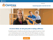 Tablet Screenshot of centrexrehab.com